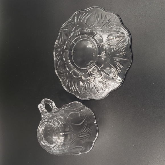 SOGA Fairmont Cup & Saucer 6 Place Set Clear Glass Belle - Picture 6 of 8